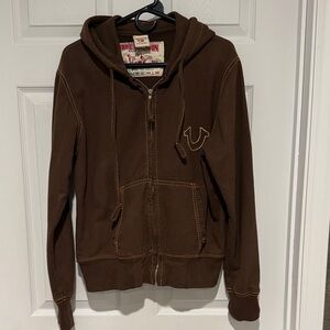 True Religion Big T sweatshirt hoodie zip up